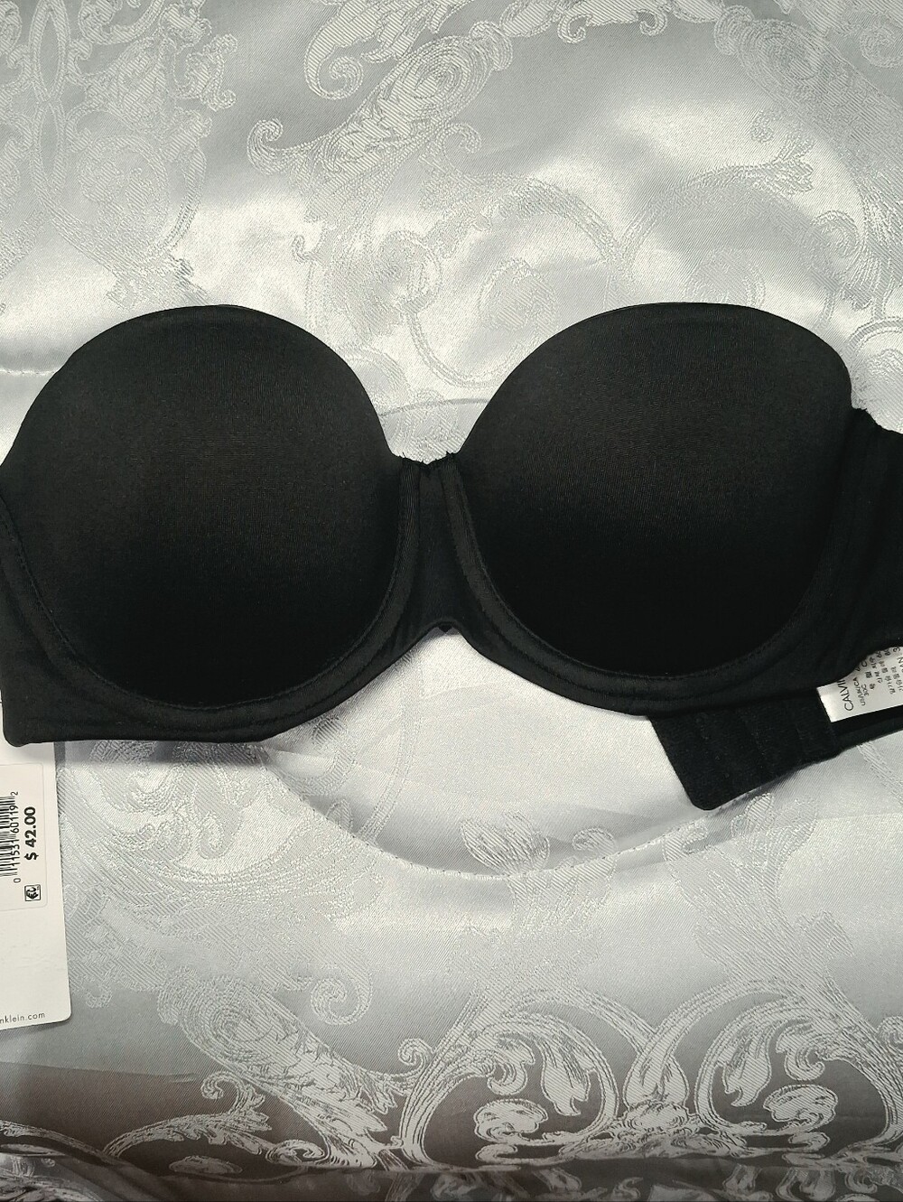 Calvin Klein 30c lightly lined black t shirt strapless bra new with tags